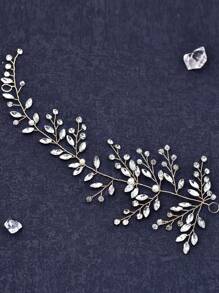 1 pezzo Catena per vita personalizzata con strass scintillanti, elegante e delicata, decorazione a forma di fiore rampicante, cintura gioiello per abiti da sposa, matrimonio, festival, banchetti, abiti da sera, vestiti estivi casual, vacanze, accessori per San Valentino - Multicolore - Visualizzare 13