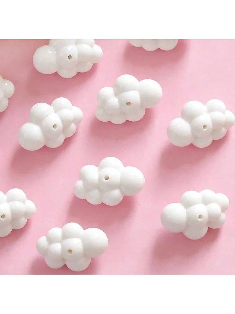 50 Perline Acriliche A Goccia Bianco Perla - 19x8mm Con Foro 1mm - Perline Per Gioielli Fai Da Te, Collane, Bracciali E Decorazioni - 5