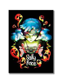 1 pieza, Pintura de impresión en lienzo, Diablo de dibujos animados de Halloween, Chica, Póster de juego de música, Artículo de decoración de la habitación, Póster de arte de pared sin marco, Decoración de fondo del sofá de la sala de estar, Decoración del vestíbulo del pasillo, Decoración del hogar, Decoración del dormitorio, Decoración del baño, Decoración de la habitación, Decoración de oficina, Decoración escolar, Regalo de arte, Embalaje de seguridad de tubo rígido de PVC - Multicolor - Ver 28