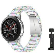 1pc Unisex Colorful Transparent Resin Ultra-Light Watch Band Strap Compatible With Samsung Galaxy S2 S3 Classic/Watch 3 45MM 41MM, Galaxy GT 2 42 46mm, Bip/Active 2 40mm 44mm, Quick Release For Watch 5/4/3/Gear S3/Watch 4/3/GT2-3 Pro Sport, Compatible With Amazfit GTR 4/GTS 20mm 22mm Smartwatch Accessories