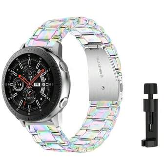 1 st unisex färgglatt transparent harts ultralätt klockarmband kompatibelt med Samsung Galaxy S2 S3 Classic/Watch 3 45 mm 41 mm, Galaxy GT 2 42 46 mm, Bip/Active 2 40 mm 44 mm, snabbkoppling för Watch 5/4/3/Gear S3/Watch 4/3/GT2-3 Pro Sport, kompatibelt med Amazfit GTR 4/GTS 20 mm 22 mm smartklocktillbehör