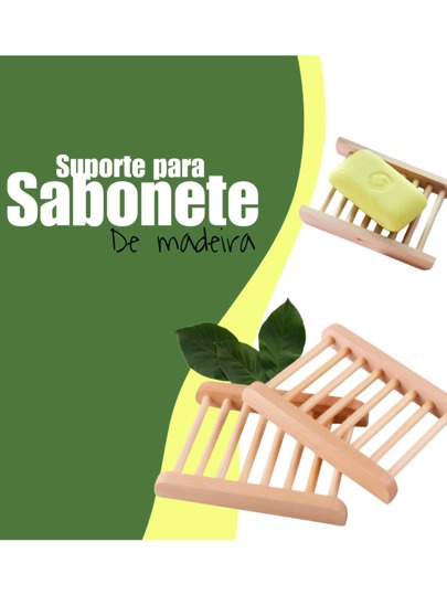 10 Suportes Porta Sabonete Em Madeira - Saboneteira/ Para Banheiro ou Cozinha