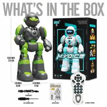 RC Robot Toys For Kids Ages 3 4 5-7 Year Old Magic Voice Record Function, Remote Control Robots Toy For Boys And Girls Programmable Music Dance Interactive Warrior Robo Birthday Gift For Toddler - [Green ] RC Warrior with Voice Record - View 9