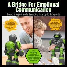 RC Robot Toys For Kids Ages 3 4 5-7 Year Old Magic Voice Record Function, Remote Control Robots Toy For Boys And Girls Programmable Music Dance Interactive Warrior Robo Birthday Gift For Toddler - [Green ] RC Warrior with Voice Record - View 5