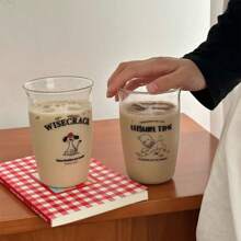 1 peça Copo de Vidro de 500ml, Caneca de Café, Jarro para Cold Brew, Xícara de Latte para Café da Manhã, Vidro à Prova de Calor e Seguro para Micro-ondas
