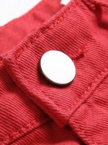 Tween Boys Distressed Pocket Casual Denim Jeans - Red - View 3