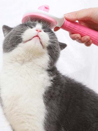 1pc Random Color Pet Grooming Brush, Multifunctional Pet Dematting Brush, Pet Comb