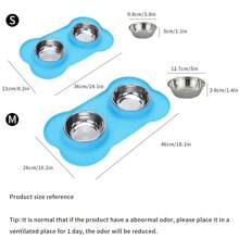 1pc Stainless Steel Anti-Spill Pet Bowls, Food Water Bowls With Stand, Available In Multiple Sizes