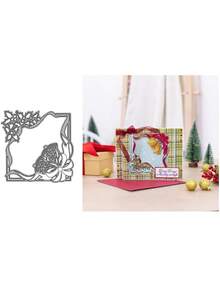 WUPARRSS 1 件新款背景框架创意手工 DIY 金属切割模具，优质碳钢压花切割模具纸板制作，适用于剪贴簿、相册框架、卡片、信封、邀请函、蜡烛灯箱、压花纸、手工创意制作、生日派对庆典等节日礼物爱情友谊祝福装饰优秀创意设计切割模具 - 銀色 - 查看 16