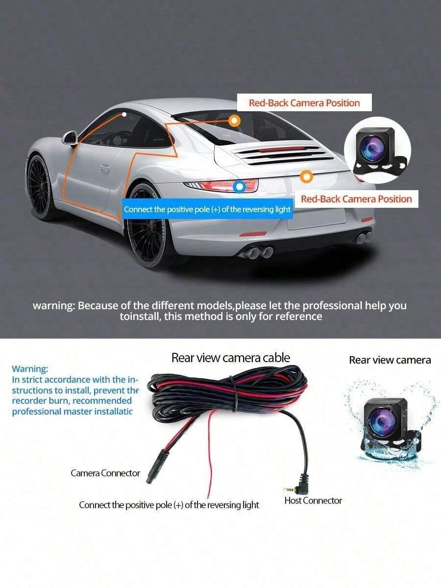 2.5K GPS WiFi Car Dvr 10'' Stream Media Mirror Dash Camera 1440P Car