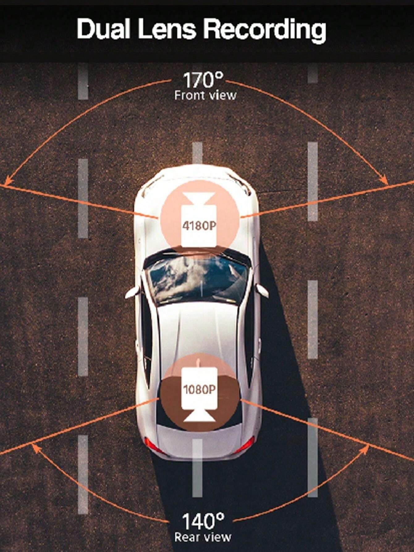 2.5K GPS WiFi Car Dvr 10'' Stream Media Mirror Dash Camera 1440P Car