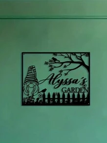 Uma Peça de Sinalização Metálica Personalizada de Estilo Rústico com Tulipa Selvagem de Ferro Forjado, Decoração para Jardim, Texto Personalizado, Decoração de Pátio Vintage, Presente para Jardineiro, Arte de Parede Externa, Decoração para Sala de Estar, Sala de Estar Familiar, Decoração de Escritório