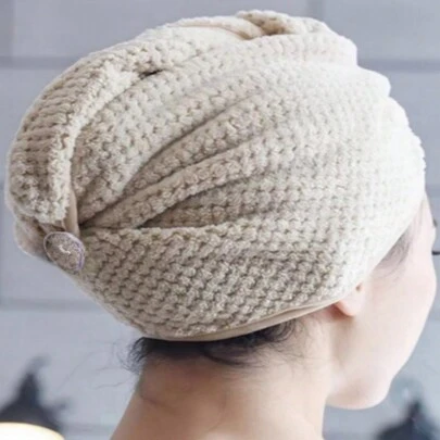 1pc Large Microfiber Hair Towels For Women, Super Absorbent & Quick Dry Hair Drying Towel, Hair Towel Wrap For Hair Long & Short Hair, Hair Towel With Elastic Strap For Home Home Bathroom Decor Back To School Hair Bonnet Shower Towels For Beauty Salon, Hotel Sports,Home Essentials, Towel, Skin Care