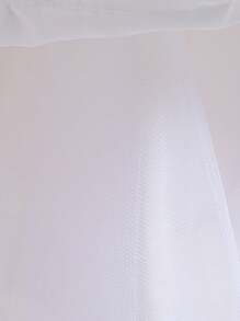 Young Girls' Solid Color Layered Mesh Trailing Elegant  Dress, Suitable For Travel, Vacation, Formal Events - 白色 - 查看 9