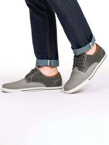 Men's New Rivera Oxford Sneakers - Stylish & Comfortable Dress Shoes - Grey - View 2