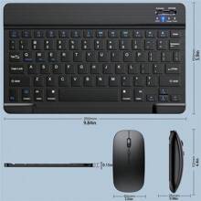 Ultra-Thin Wireless Keyboard And Mouse Combination Compatible With Ipad, Tablet, Laptop And Desktop Keyboards, Portable, Silent And Rechargeable - Multicolor - View 8