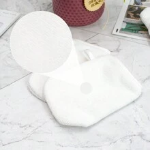 4 piezas Guantes desmaquillantes de microfibra, toallas faciales desmaquillantes, toallas de microfibra suaves, guante desmaquillante reutilizable, paño de limpieza facial de fibra superfina en color blanco