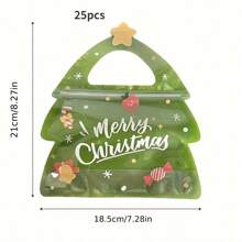 25/10 件特殊形状圣诞礼品袋，非常适合生日、派对和糖果饼干巧克力包装圣诞节圣诞装饰圣诞装饰圣诞袋圣诞礼物圣诞节圣诞装饰圣诞睡衣圣诞礼物圣诞装饰 - 彩色 - 查看 5