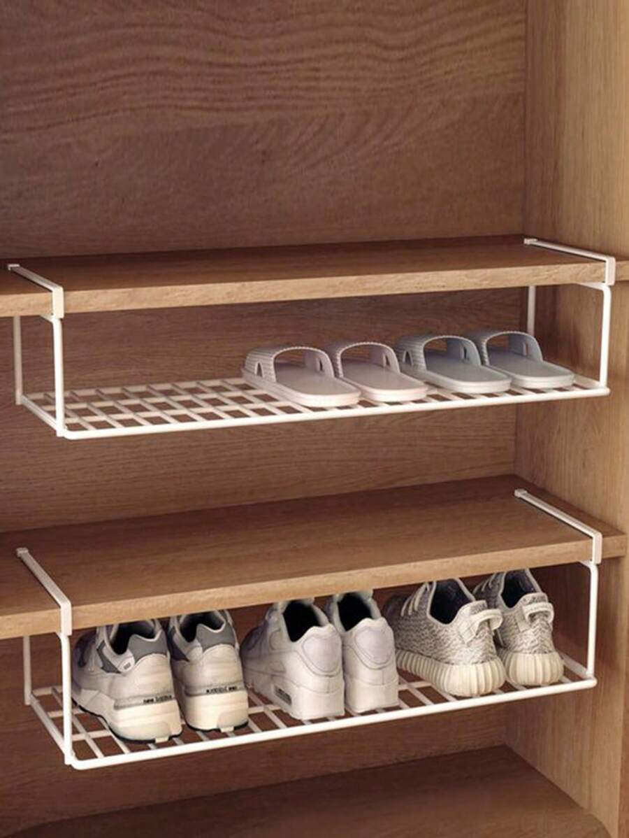 1pc Multi-Layer Shoe Rack Shelf, Foldable Design - Random Color - View 1