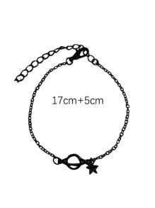 Star Charm Bracelet - Black - View 3