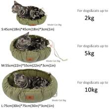 wuyingongfang 1pc Flower Bud Shaped Solid Color Pet Bed, Pull-Out Expandable Foldable Retractable Dual-Use Dog Bed Cat Bed, Warm Soft Comfortable Dirt-Resistant Wear-Resistant Non-Shedding, Dog Bed Cat Bed Pet Mat, Suitable For Large Medium Small Cats And Dogs, All-Season Sleeping Use - Multicolor - View 4