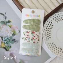 6 Stücke Kleinkind Haarspangen mit Blume Muster, Kleinkind Mädchen Haarschleifen Spangen rutschfest umwickelt mit Schnappverschluss, Blumen Spangen für Haare Haarclips, Haaraccessoires für Baby Kleinkind Mädchen Kinder (unterschiedliche Stoffchargen können Unterschiede aufweisen, zufällig) Liebes Valentinstag