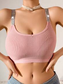 3 Sets Damen sexy kurzes Top, Camisole Bustier-BH, anliegende Bustier-Spitzen-Tops