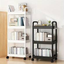 1 szt. Wielofunkcyjny mobilny wózek do przechowywania, wielopoziomowy mały stojak z organizerem na wózki z kółkami do łazienki, sypialni, kuchni, gospodarstwa domowego, bezwonny, bez baterii, bez wtyczek