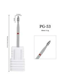 1pc Diamond Spiral Nail Drill Bit For Manicure, Small Pocket, Russian Style Pre-Treatment, Abrasive Grinding Head - Multicolor - View 10