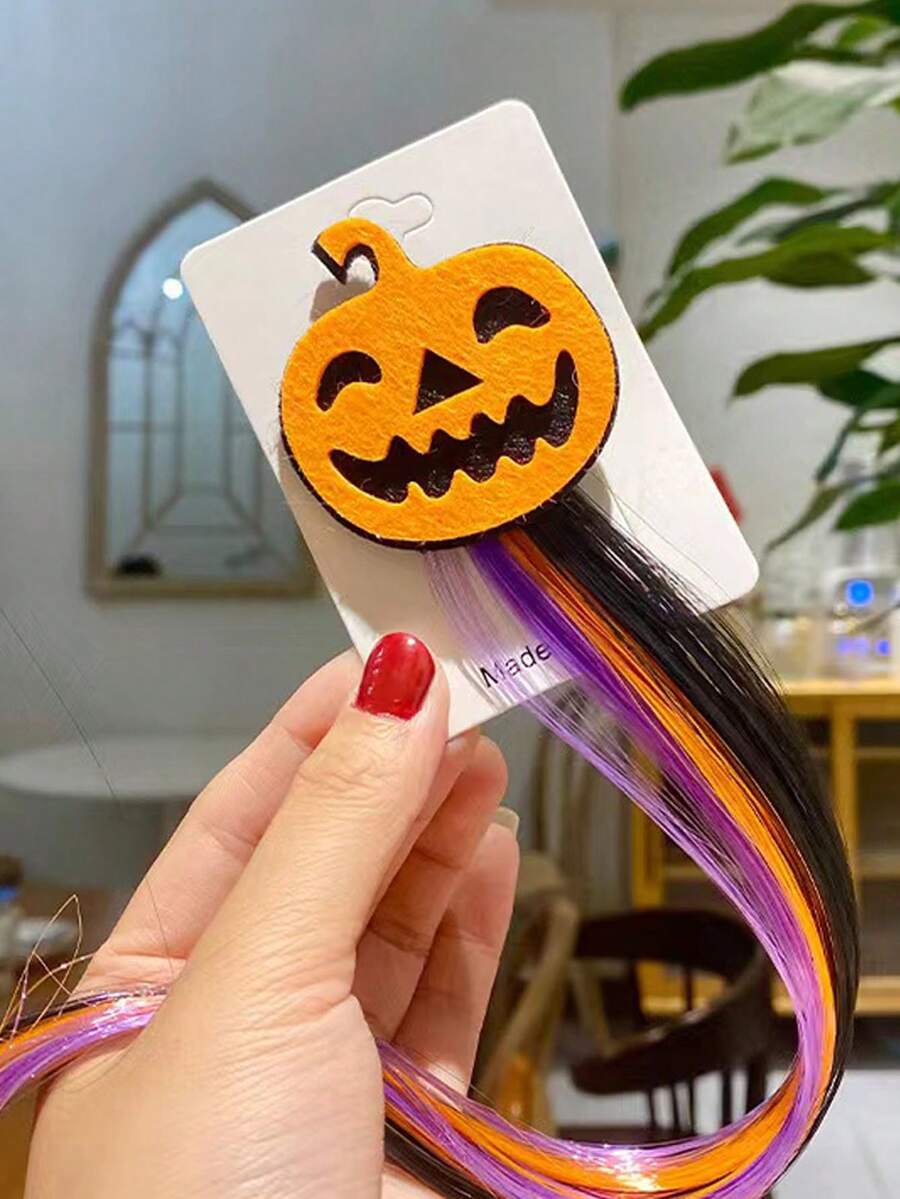 1 件装万圣节丝带发夹发夹服装配饰成人 - 南瓜飄髮髮夾 - 查看 1