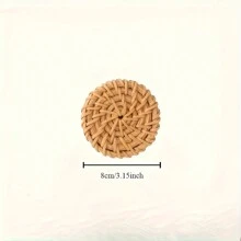 Bộ Đế Lót Ly Đồ Uống Bằng Mây 7 Món Có Giá Đỡ - Quà Tặng Tân Gia Hoàn Hảo, Trang Trí Phòng Khách Sang Trọng Và Phụ Kiện Bảo Vệ Giá Để Cốc - Nhiều màu - Xem 4