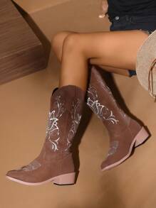 Stivaletti corti alla moda e vintage da donna per l'autunno, con patchwork floreale e allacciatura, comodi, adatti per feste e vacanze. Perfetti da abbinare a jeans corti e maglioni, scarpe casual in stile western.