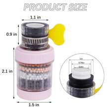 Faucet Installation Filter, Faucet Water Filter Purifier, Kitchen Faucet Filter, Activated Carbon Removal Of Chlorine, Fluorine, Heavy Metals,Filter Water,Water Filter, Waterfilter,Hard Water Suitable For Home Kitchens And Bathrooms