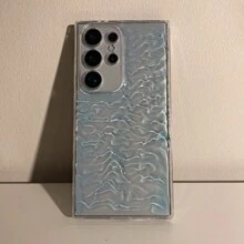 Ốp lưng điện thoại DIY 3D Fresh Mint Blue Water Ripple tương thích với Samsung Galaxy S24/S23 Ultra, Ốp lưng trong suốt cao cấp cho Samsung Galaxy A35/A55 5G, Bảo vệ camera, Thiết kế độc đáo - Màu xanh trong - Xem 2