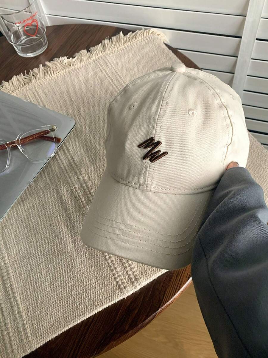 1pc Oversized Brim Casual Daily Wear Duck Bill Baseball Cap - White - View 1