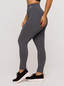 Women's Basic Gym Polyamide Fitness Leggings Navy Blue And Gray Intense Lot Fitness Collection - Grey - View 3