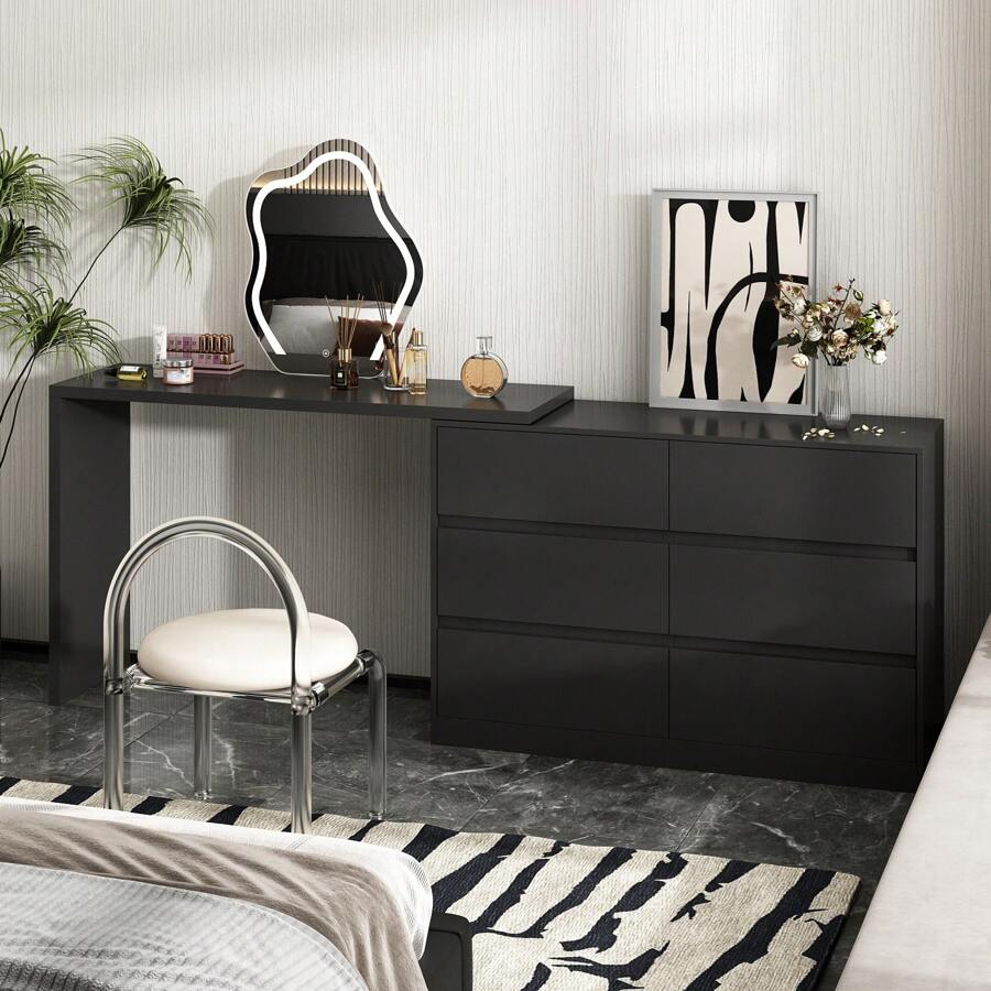 ECACAD 2 In 1 Vanity Desk, 51