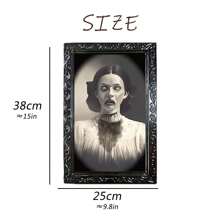 Halloween Decorations 3D Changing Face Moving Picture Frame Portrait Home Outside Horror Scary Wall Props For Halloween Party,Christmas - Halloween 3D Photo Frames - View 11