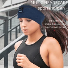 Leopard Sport Stirnband Schlafwireless Kopfhörer Echt kabelloses Ohrhörer mit Mikrofon Over-Ear Kopfhörer für Yoga Workout Schlaf Laufen Camping Computer Telefone PC