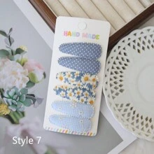 6 Stücke Kleinkind Haarspangen mit Blume Muster, Kleinkind Mädchen Haarschleifen Spangen rutschfest umwickelt mit Schnappverschluss, Blumen Spangen für Haare Haarclips, Haaraccessoires für Baby Kleinkind Mädchen Kinder (unterschiedliche Stoffchargen können Unterschiede aufweisen, zufällig) Liebes Valentinstag