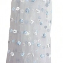 鲜花包装蕾丝网花束花卉包装布刺绣花卉蕾丝包装纸 DIY 礼品包装材料鲜花玫瑰花卉包装纸情人节婚礼花卉蕾丝包装纸（50 * 150CM） - 彩色 - 查看 11