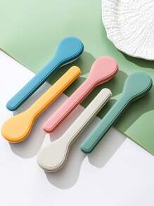 3pcs Stainless Steel Cutlery Set & 1pc Random Color Storage Box,Kitchen,Christmas Gift,School Supplies