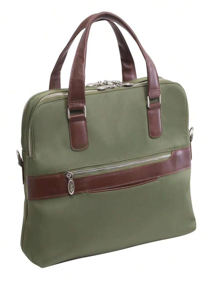McKlein USA 18581 N Series Hartford Nylon Dual Compartment Briefcase - Green - màu xanh lá - Xem 1