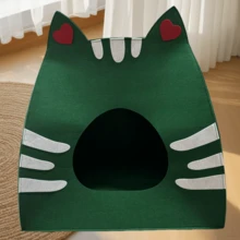 1 pieza Cama para gato de material de fieltro, portátil y adecuada para mascotas de hasta 8kg, disponible en 4 colores, para uso en todas las estaciones - Multicolor - Ver 14