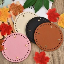 1pc/2pcs/3pcs PU Elliptical Handbag Bottom Plates, DIY Handmade Woven Tote Bag Bottom Accessory Materials - Multicolor - View 6
