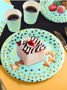 Zestaw 48 elementów, Zestaw tacek na papier urodzinowy z nadrukiem na gorąco, Talerzyki imprezowe, Jednorazowe tacki na papier imprezowy, Zestawy jednorazowej zastawy stołowej, Zastawa stołowa, Tacki na papier do ciasta, Nadaje się do dekoracji urodzinowych, Zestaw akcesoriów na przyjęcie urodzinowe, Dekoracje świąteczne, Dekoracje świąteczne, Prezenty i dekoracje świąteczne, Dekoracje S