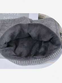 Set de 2 piezas Gorro y Bufanda de Invierno para Niños, Gorro Tejido y Bufanda, para Esquiar y Actividades al Aire Libre, para Niños de 3 a 12 Años - Beis - Ver 5