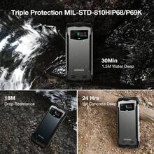 DOOGEE Smini Mini Rugged Smartphone 2024, 4.5"QHD+Display, Android 13 Smartphone, 256GB ROM/2TB TF Rugged Phone Unlocked, 50MP AI Camera, 3000mAh, IP68 Waterproof Cell Phone, Fingerprint/Face Unlock, OTG/NFC - Silver - View 7