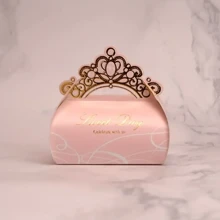 Set de 6 cajas de regalo premium de dama de honor con corona brillante de brillo - Perfecto para obsequios de boda, dulces y regalos de fiesta, regreso a la escuela, Día de San Valentín - Multicolor - Ver 3
