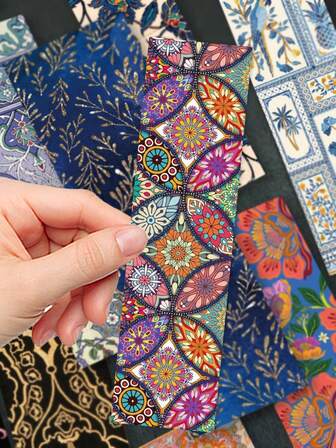 30枚 レトロな花柄本ページマーカー ステーショナリー ブックノート、スクラップブック用